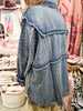 Starlight Patchwork Denim Shirt - 100% Cotton
