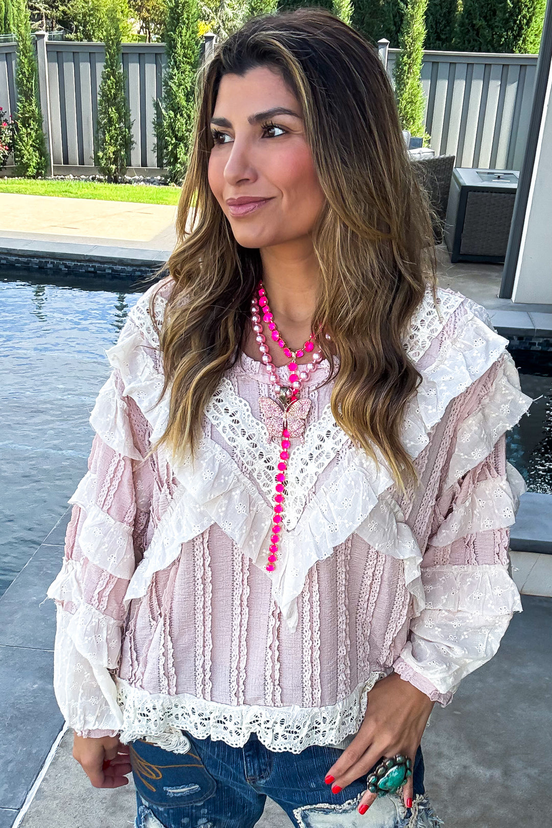 Petal Poetry Blouse - Soft Pink