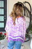 Savanna Sunset Silk Top - Purple - Made in Italy