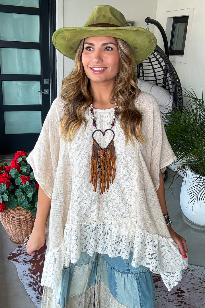 Weathered Beauty Top - 100% Cotton - Ivory