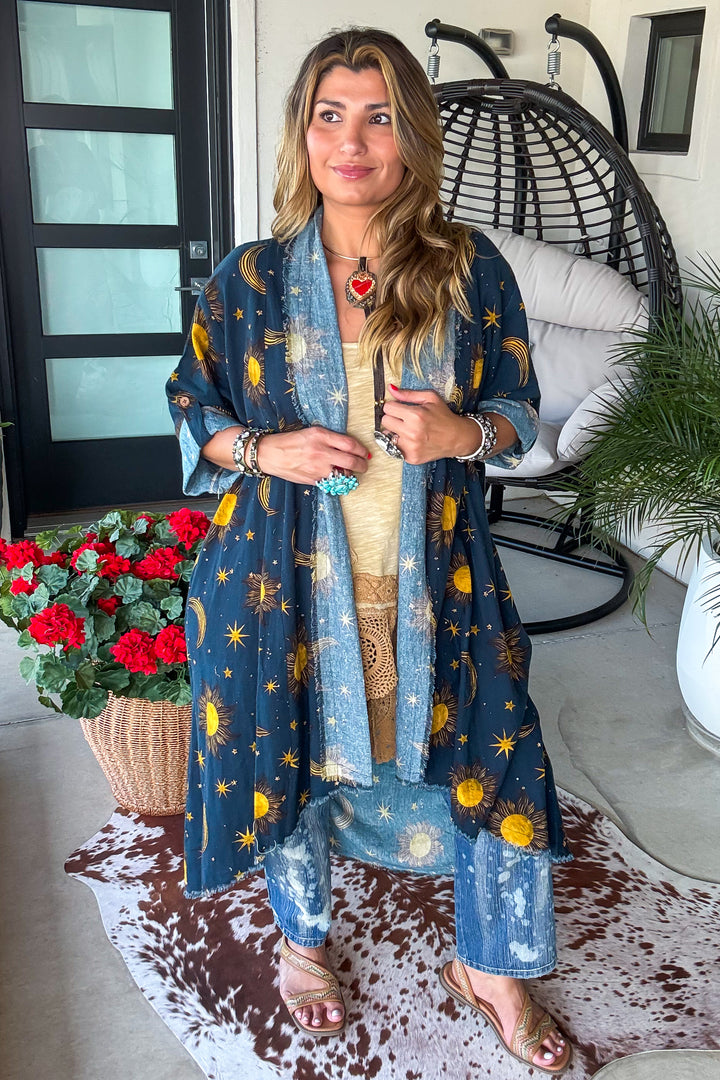 Love You to the Moon and Back Duster - 100% Linen