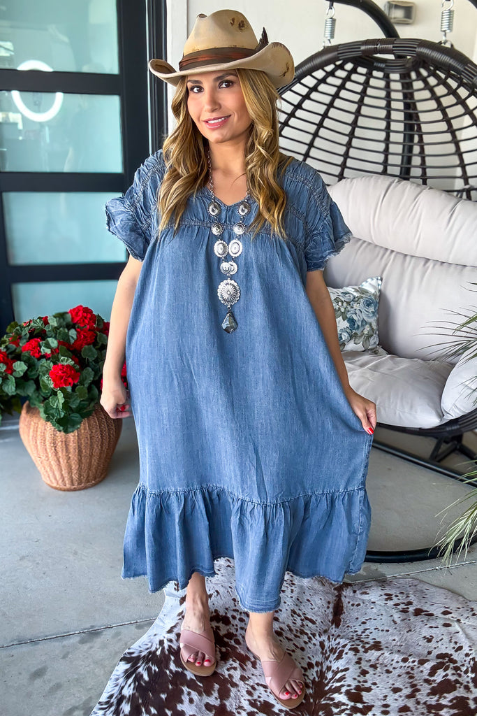 Forever Indigo Oversized Dress - Denim
