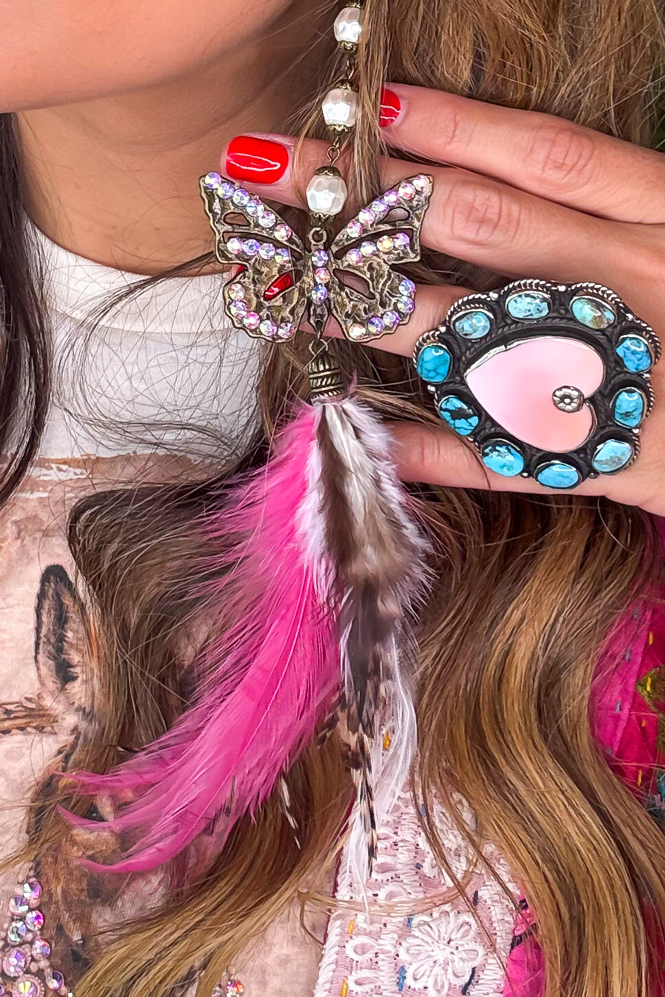 Butterfly Feather Earrings