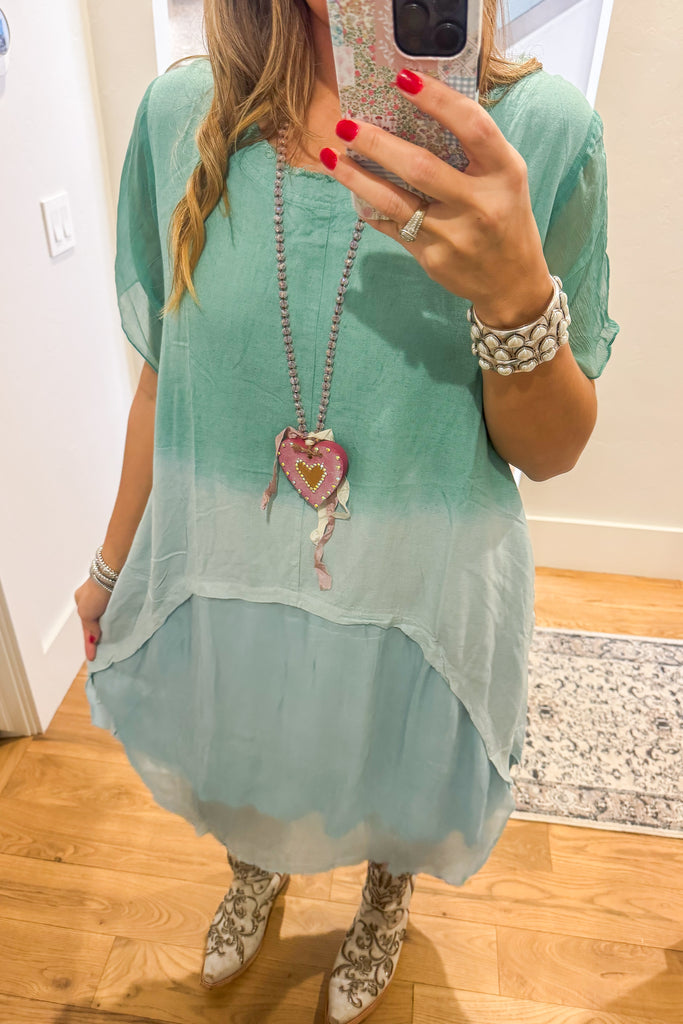 Sun-Washed Outing Dress - Aqua