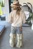 Painted Rose Patchwork Boho Pants