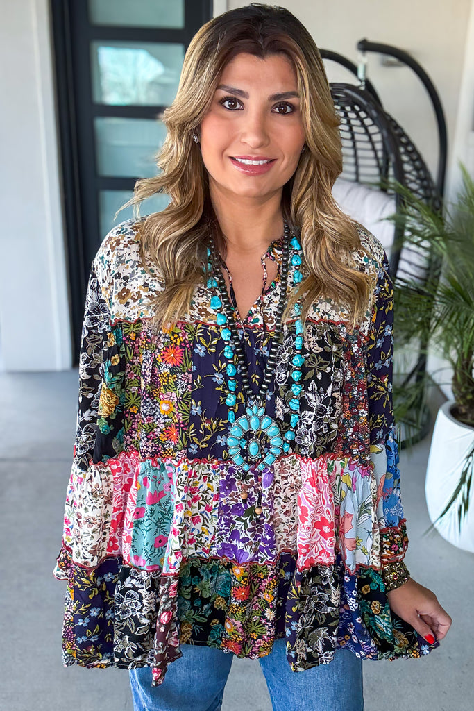 PRE ORDER: AHB EXCLUSIVE: A Hint Of Bloom Tunic - Multi -  100% Cotton
