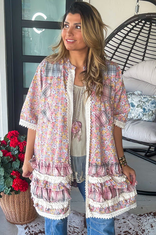 AHB EXCLUSIVE: Easy Come, Easy Go Sweater Jacket - BG/Fea Fl