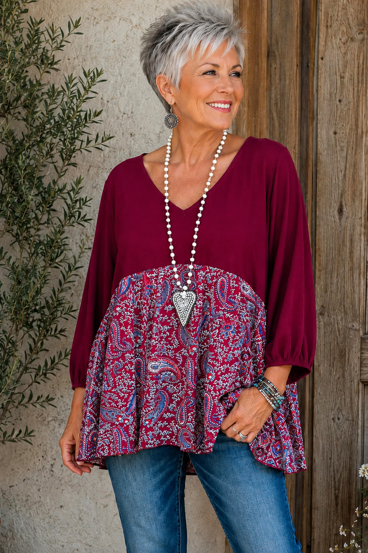 Down To Business Top - Crimson