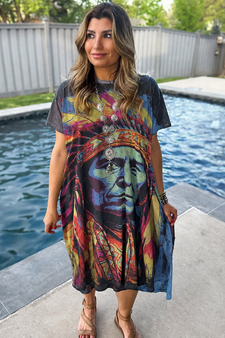 Spirit of the West Midi Dress - 100% Cotton