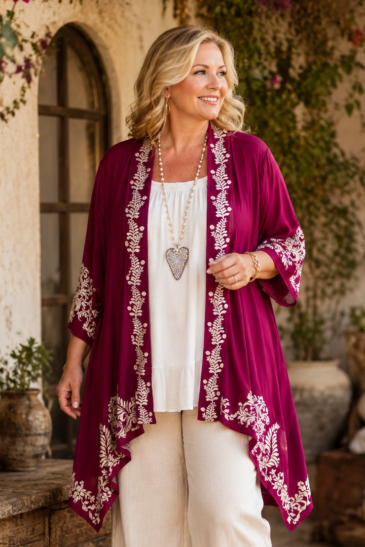 AHB EXCLUSIVE: Rise Of Romance Cardigan - Burgundy