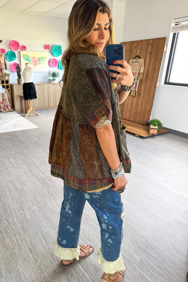 Boho Desert Shrug Kimono - Amber