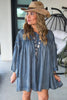 Wild Soul Oversized Denim Dress -  100% Cotton
