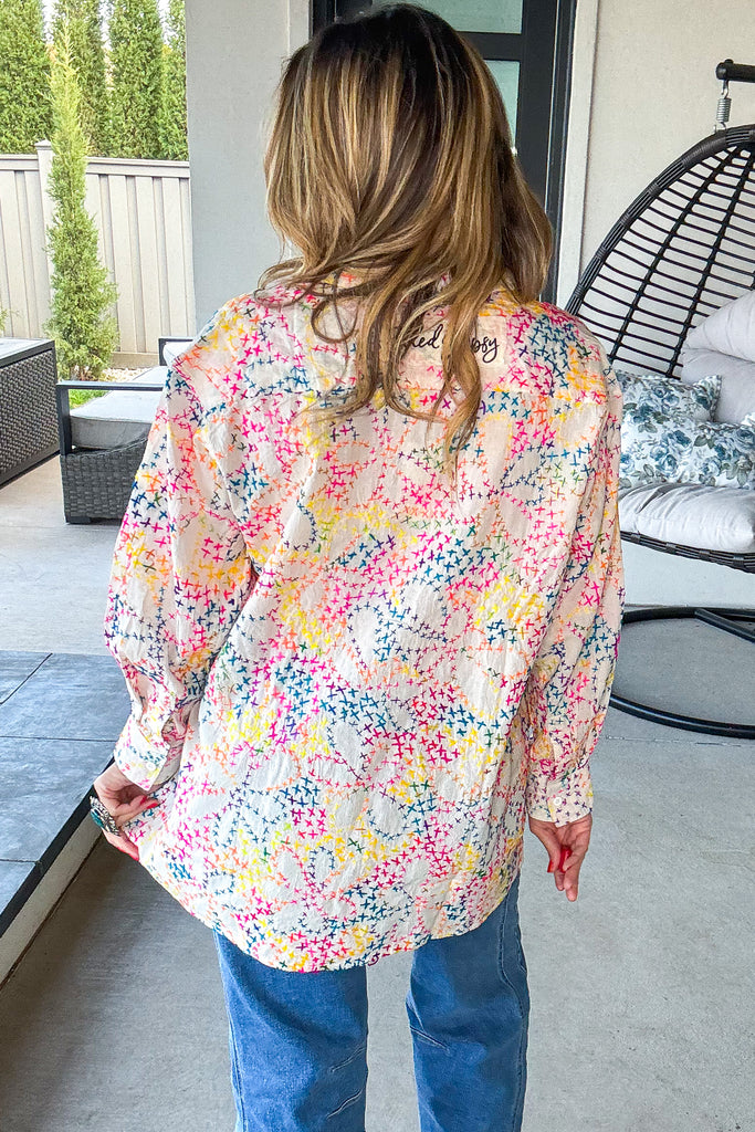 HANDMADE - Hand Stitched - Wildbloom Button Up Top - 100% Cotton