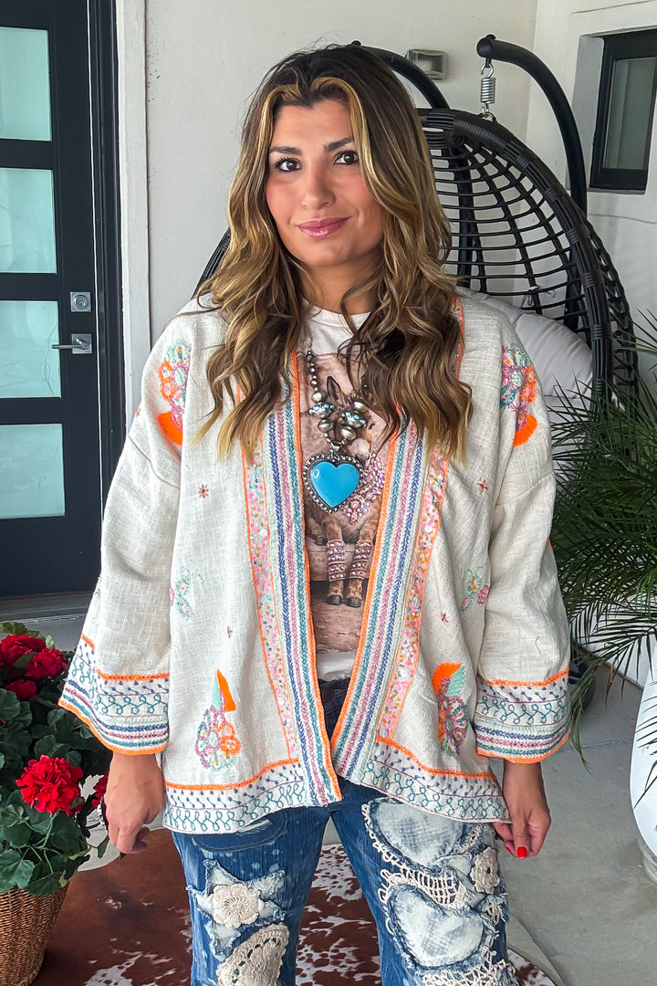 Stardust Reverie Jacket - 100% Cotton - Natural