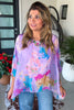 Confetti Glow Silk Top - Purple - Made in Italy