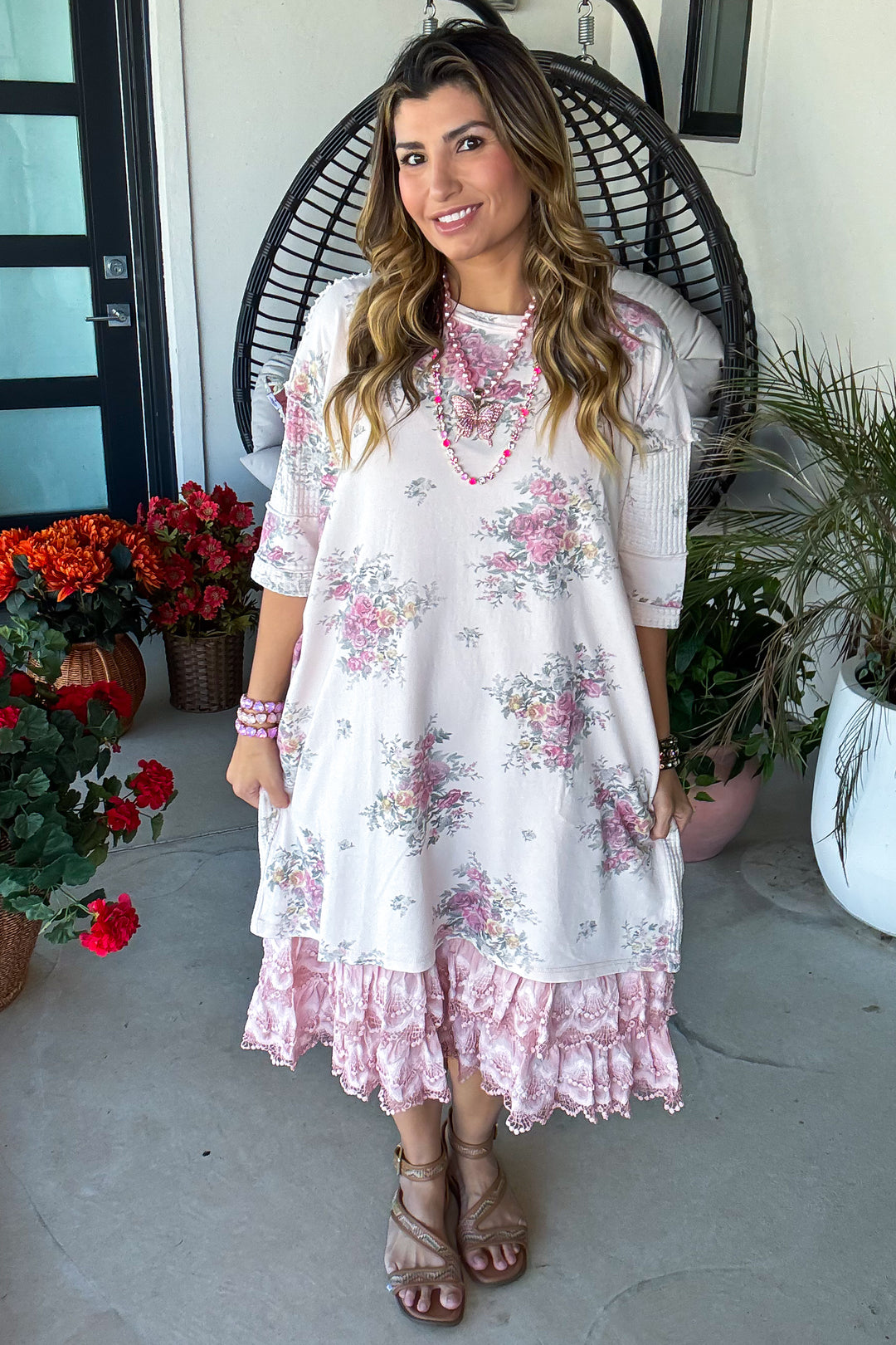Amplify My Love Tunic/Dress - 100% Cotton - Blush