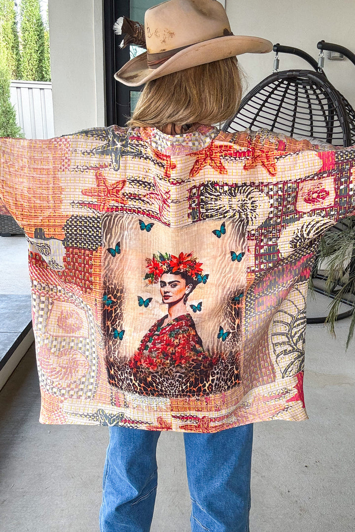 Seashells and Frida Back Oversized Top - 100% Cotton
