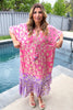 Sunset Paisley Dream Maxi Dress - Pink
