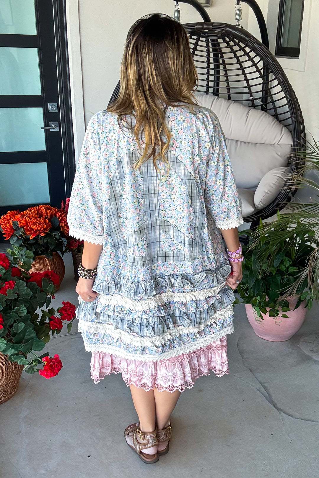 Lace And Daydreams Cardigan - 100% Cotton - Mint Blue