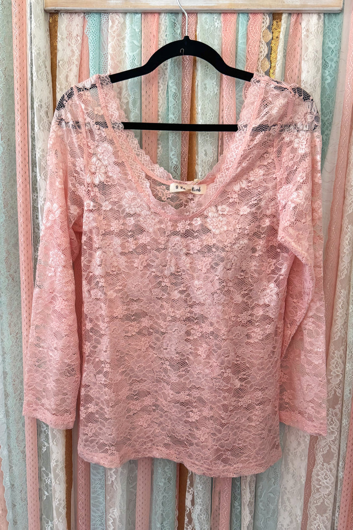 Pink Lace Mesh