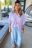 Whispers Of Lilac Oversized Top - Lilac - SALE