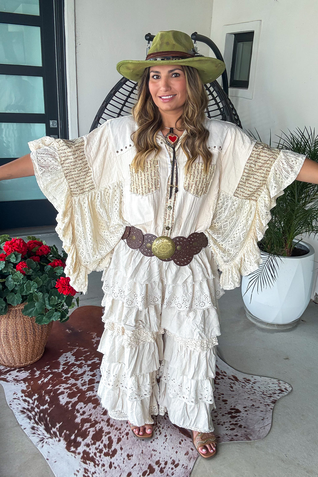 Ruffled Romance Pants - Taupe