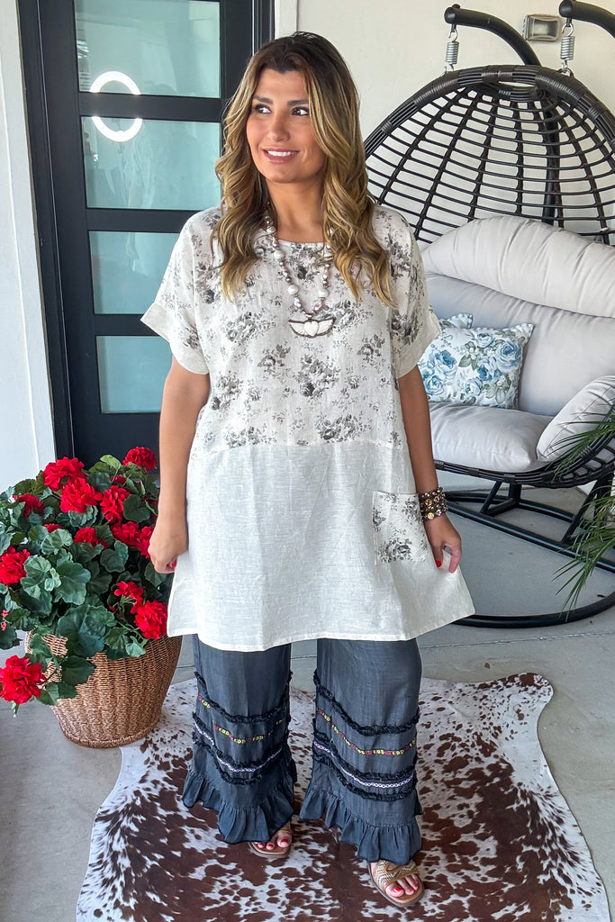 Sweet Meadow Bloom Dress - 100% Linen