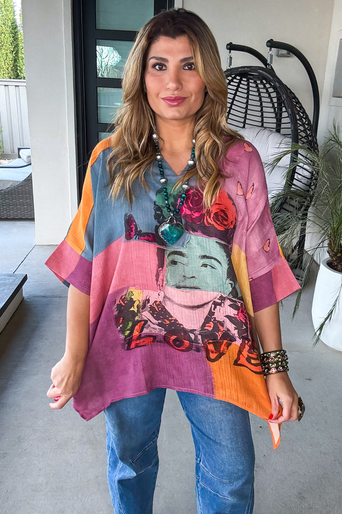 Frida Love Oversized Top - 100% Cotton