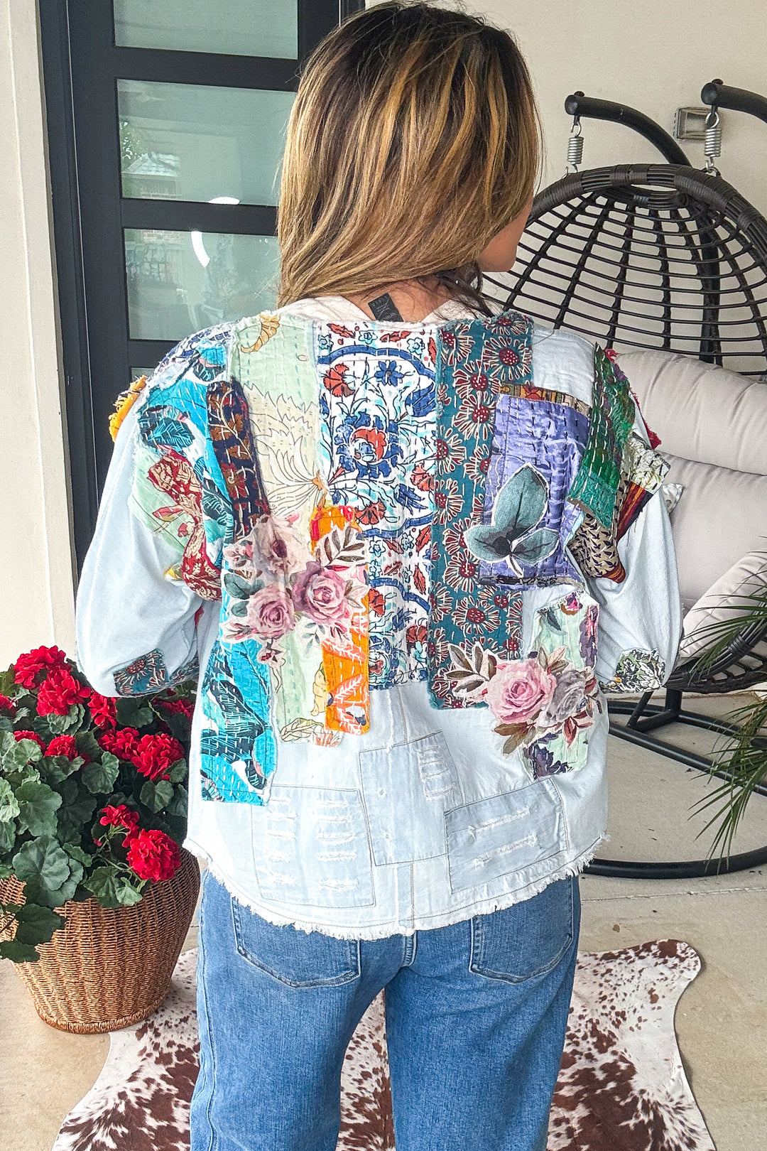 Sun Chaser Patch Jacket - 100% Cotton - Blue