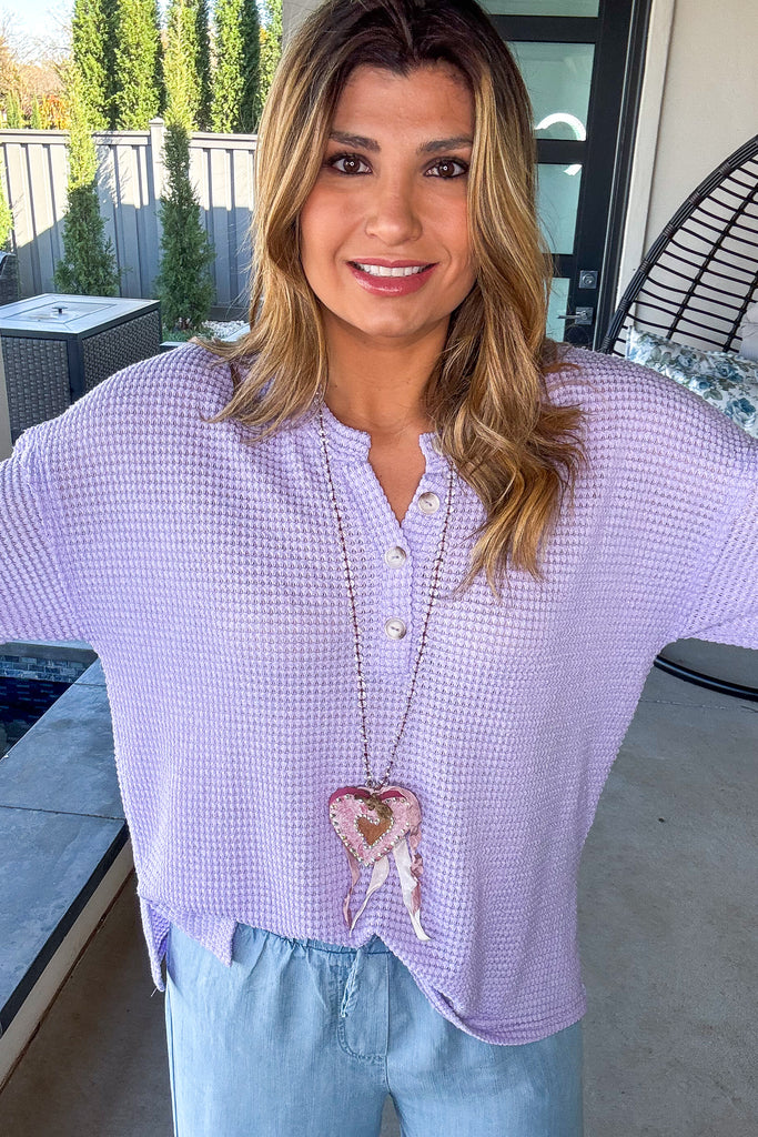 Whispers Of Lilac Oversized Top - Lilac - SALE