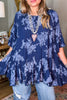 Your Love Awakens Me Oversized Tunic - Navy