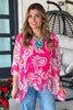 Paisley Palace Silk Top -  Pink - Made in Italy