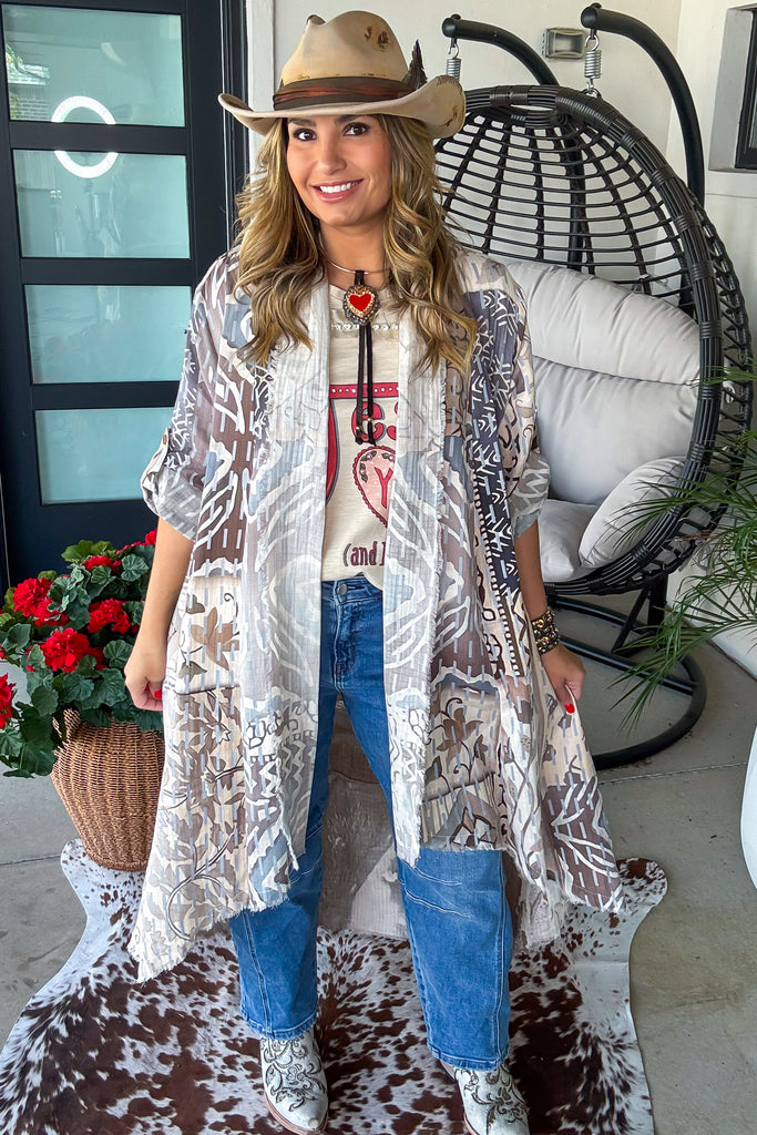Tribal Sky Duster - 100% Cotton