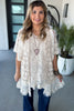 AHB EXCLUSIVE: Rusticana Cotton Crochet Vest - Beige - 100% COTTON