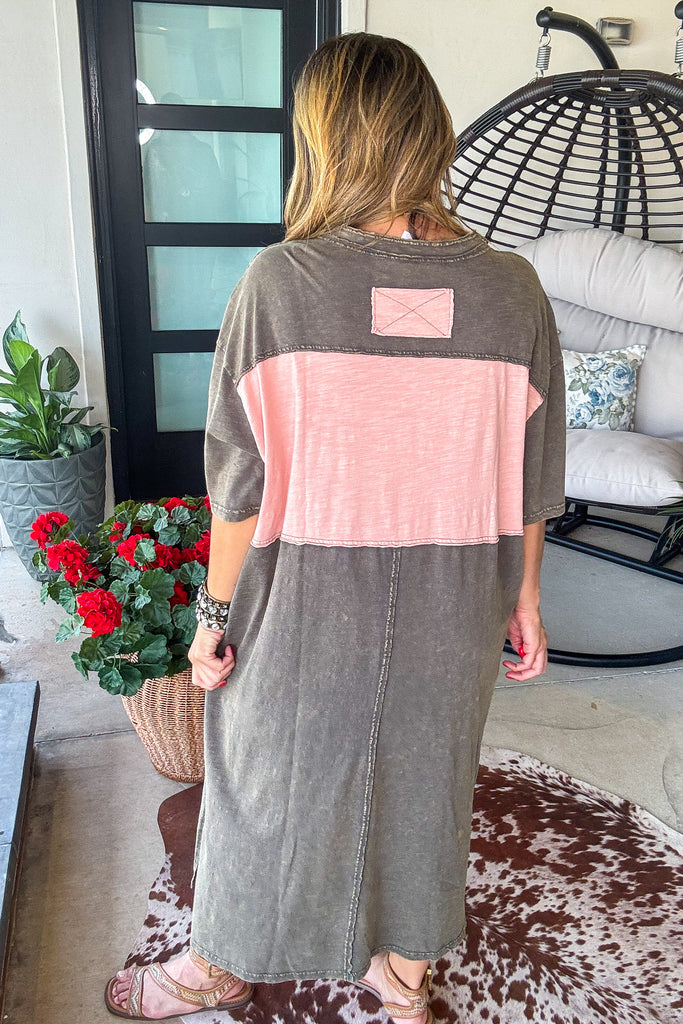 Starlit Meadow Maxi Dress - 100% Cotton - Ash
