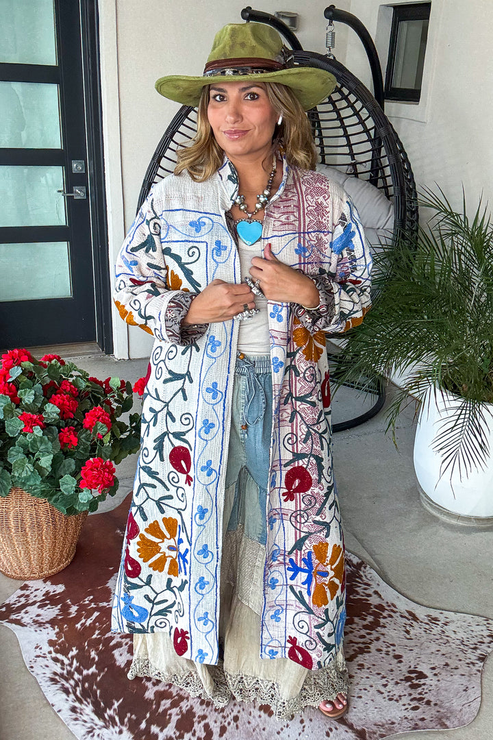 One of a Kind - Handmade - Fully Embroidered Duster
