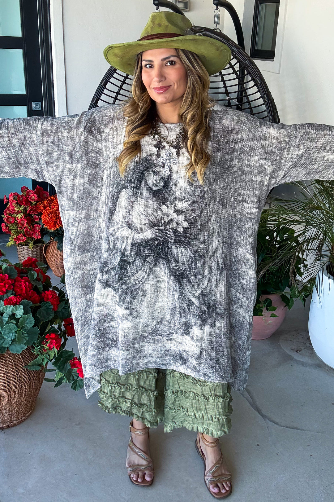 Archangel Gabriel Oversized Sheer Dress - 100% Cotton