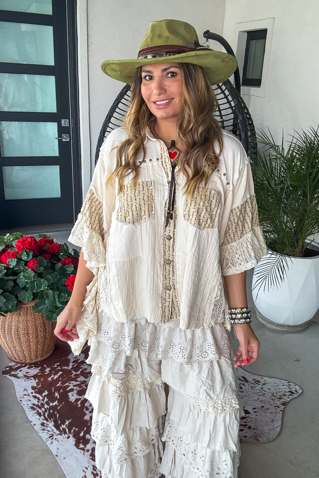 Ruffled Romance Pants - Taupe