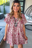 Floral Oversized Dress - 100% Cotton - Driftwood  - Made in Italy