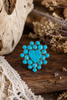 Queen Heart Statement Ring - Silver Plated - Turquoise