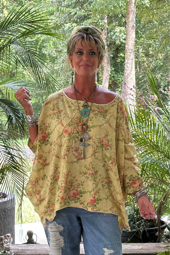 PRE ORDER: Vintage Garden Oversized Top - 100% Cotton