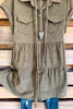 Corduroy Edition Dress - Olive