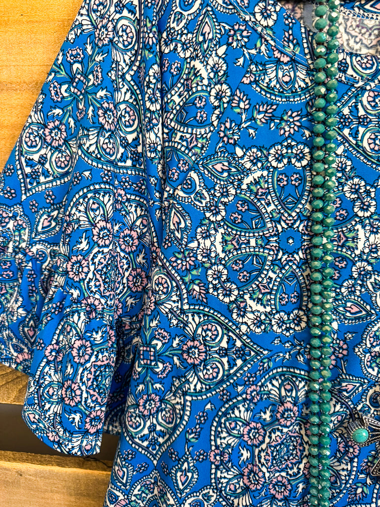 Paisley Paradise Tunic - Blue - SALE