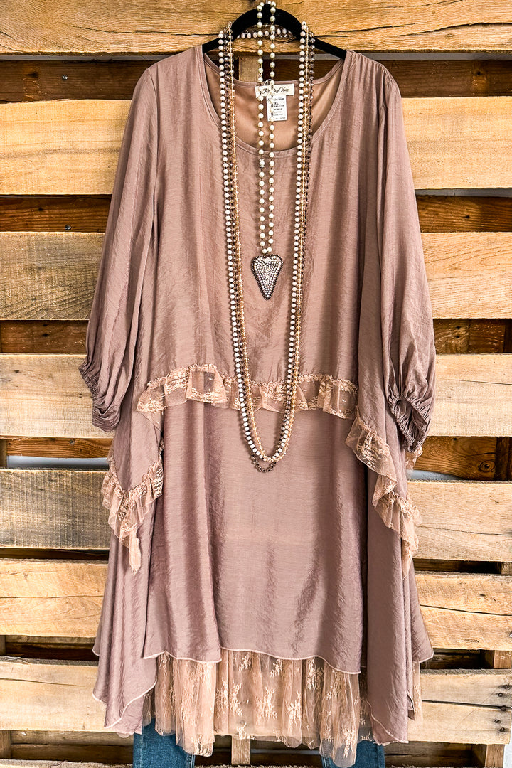 Sweetest Soul Dress - Mocha - SALE