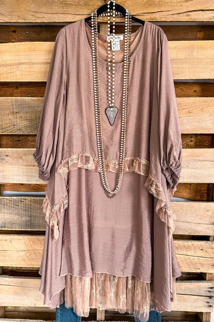 Sweetest Soul Dress - Mocha - SALE