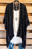 Boho Vibes Oversized Kimono - Black