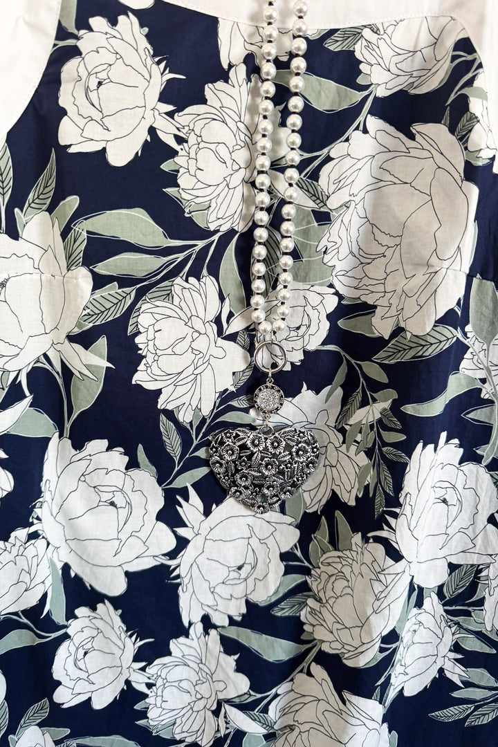 Tailored Touch Dress - Navy - 100% COTTON