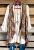 Paisley Cascade Vest - Mocha