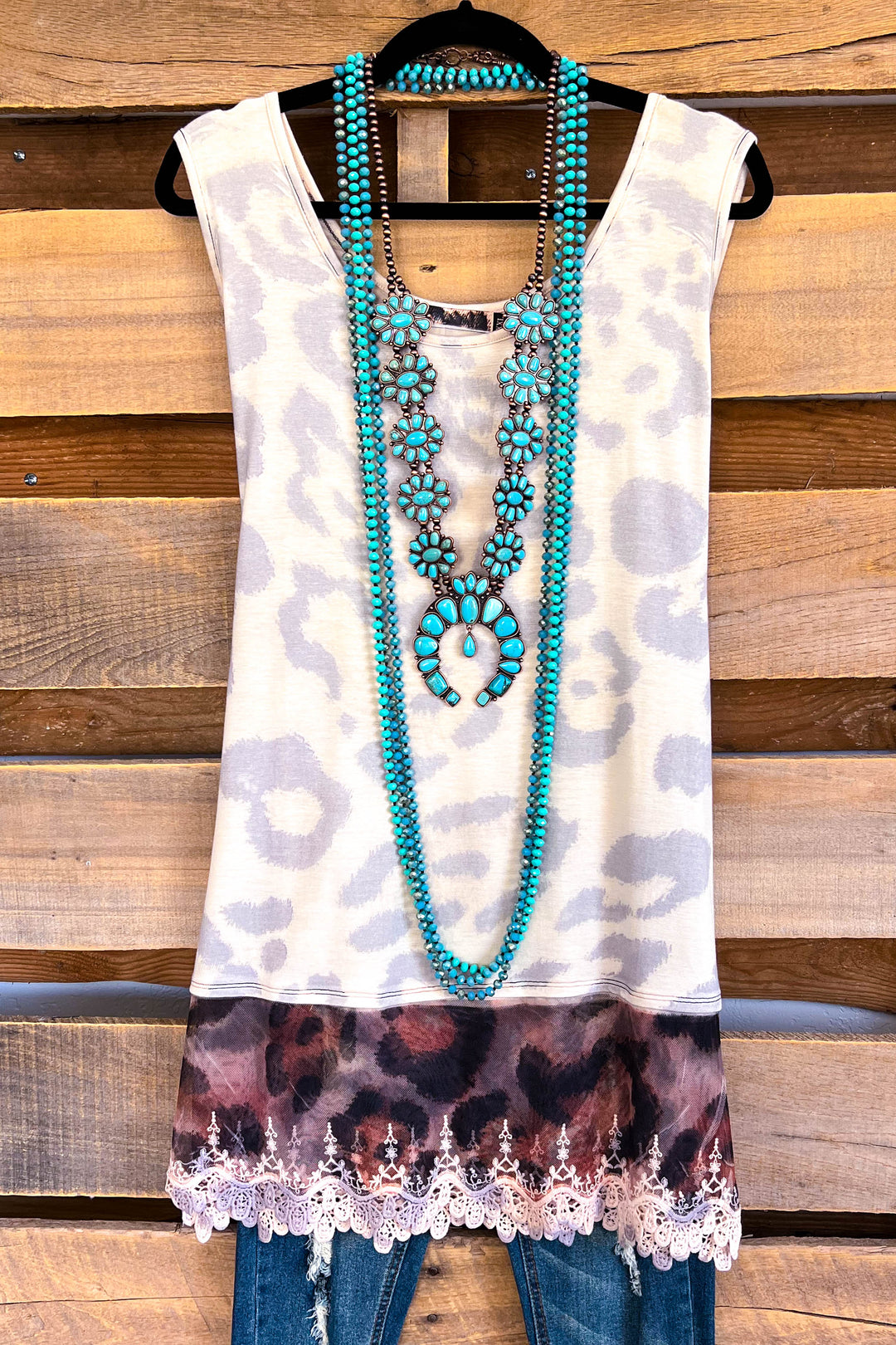 Printed Extender Tanks - Beige/Leopard - SALE