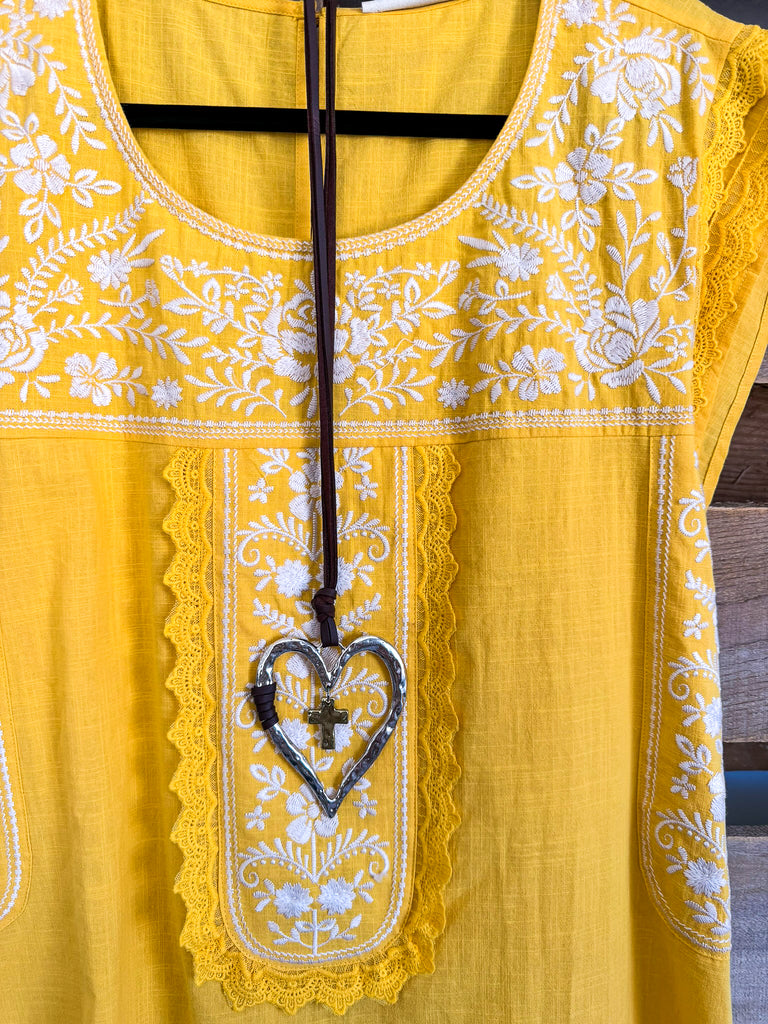 Kindest Regards Top - Marigold Ivory - 100% COTTON - SALE